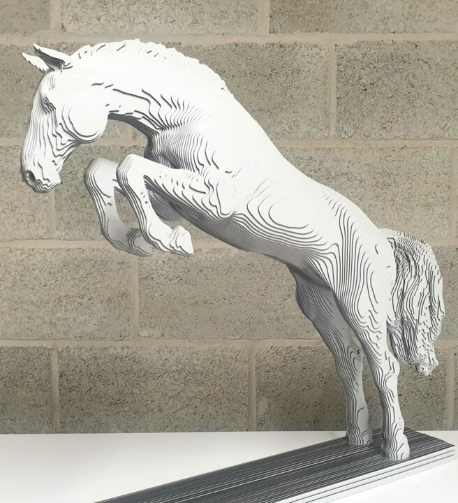 Sculptuur getiteld "horsaraS" door Hoze, Origineel Kunstwerk, Aluminium
