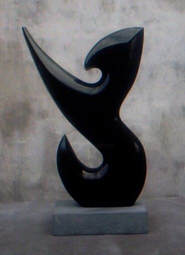 Sculptuur getiteld "Wave" door Paul Holbrecht, Origineel Kunstwerk, Steen