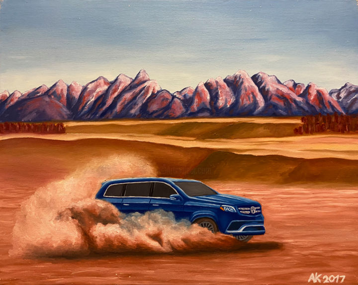 Painting titled "Desert" by Anastasia Kurganova, Original Artwork, Oil