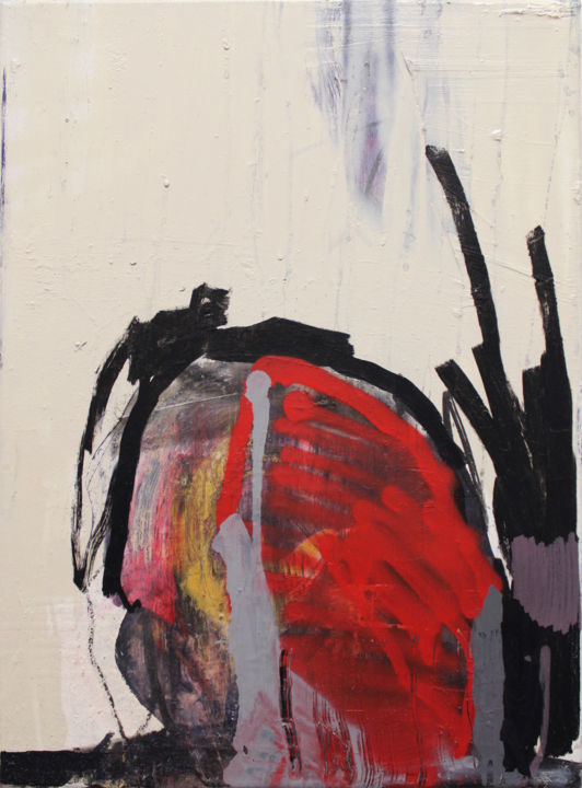 Painting titled "Idiot" by Miloš Hronec, Original Art, Oil