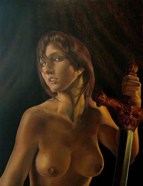 Painting titled "SALOMÉ" by Hernando Sánchez, Original Artwork, Oil