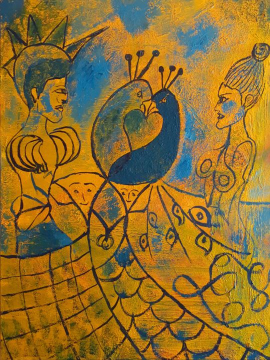 Картина под названием "Like love" - حسین نوحی زادگان, Подлинное произведение искусства, Масло