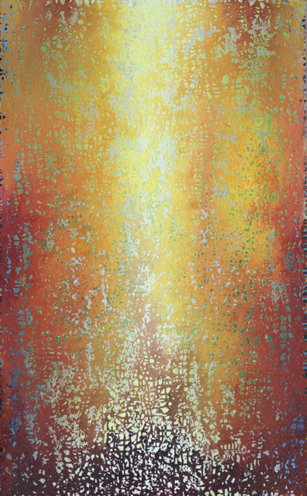 Painting titled "Sunshine in February" by Heidi Thompson, Original Art, Acrylic Mounted on Stretcher frame