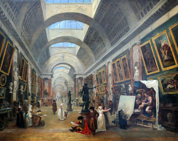 Schilderij getiteld "Projet d'aménagemen…" door Hubert Robert, Origineel Kunstwerk, Olie