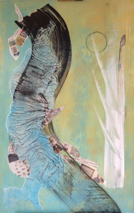 Pittura intitolato "illusion" da Véronique Huchet, Opera d'arte originale, Acrilico Montato su Telaio per barella in legno