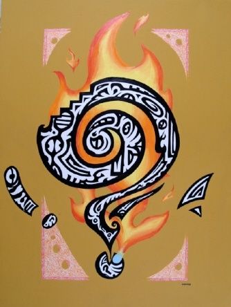 Painting titled "The Burning Question" by Eric Hudgins, Original Artwork