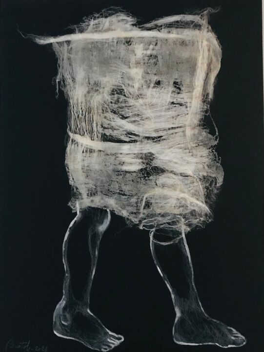 Dessin intitulée "L'égaré" par Hugo Bartoli, Œuvre d'art originale, Acrylique