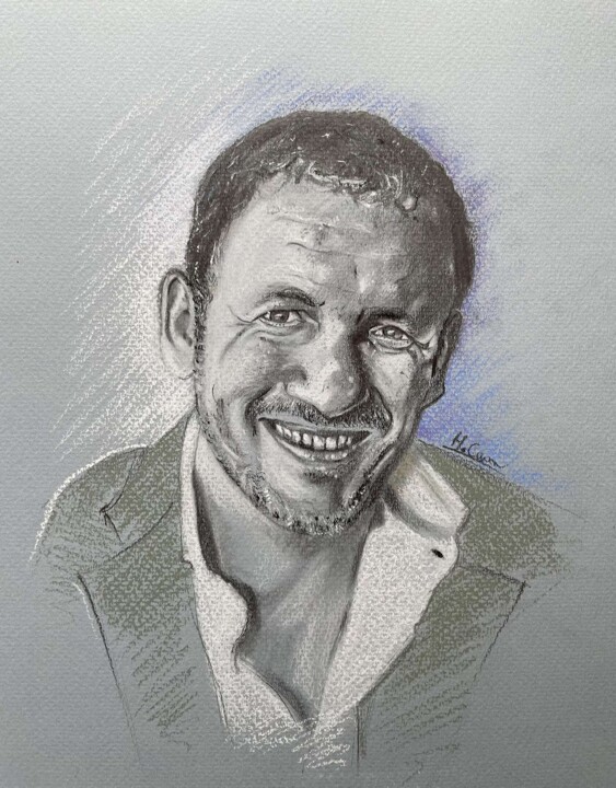 Рисунок под названием "Dany Boon" - Hugo Caron, Подлинное произведение искусства, Карандаш