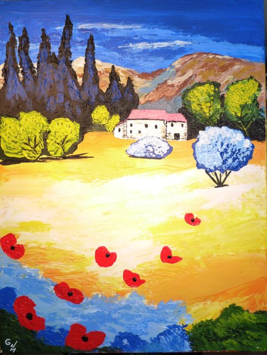 La Montagne Sainte Victoire Peinture Par Gimar Artmajeur