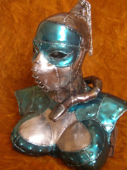 Skulptur mit dem Titel "eve1.jpg" von Hugo Hiphip, Original-Kunstwerk, Metalle