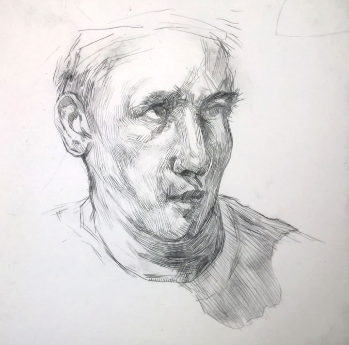 Printmaking titled "HUGO JONES 3/4 STUDY" by Hugo Jones, Original Art,