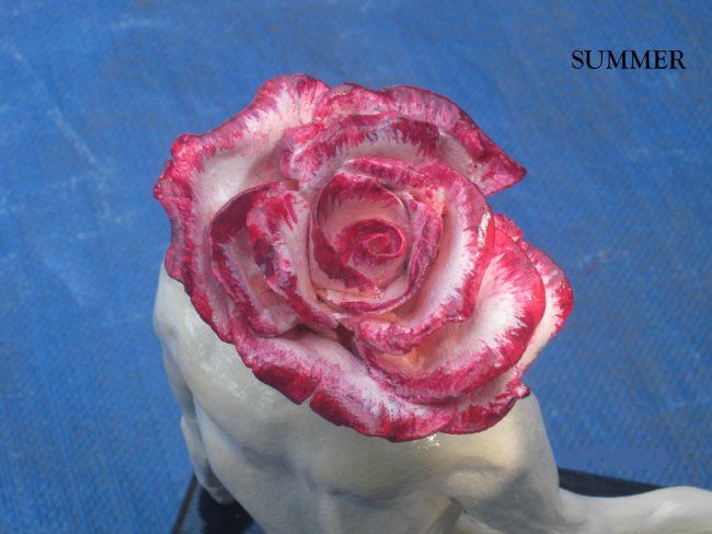 Sculpture titled "Summer (Rose detail)" by Hugo Ruggiero "Hr", Original Artwork, Ceramics