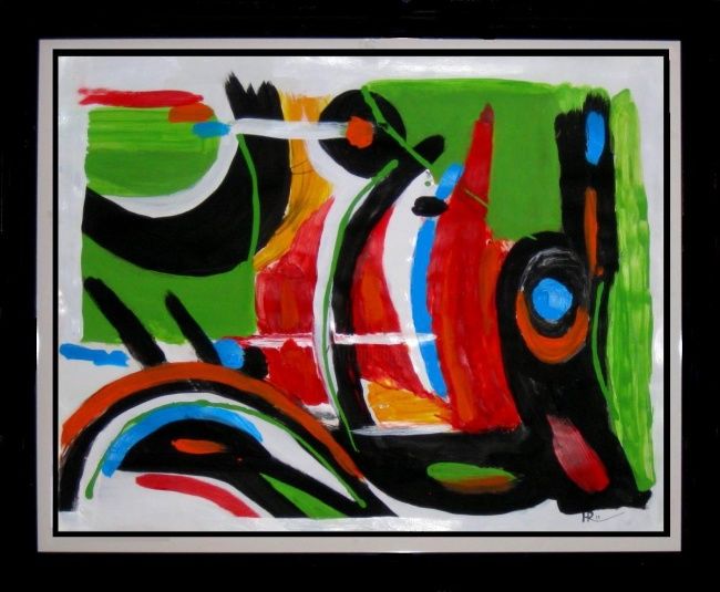 Pintura intitulada "Talking Colors" por Hugo Ruggiero "Hr", Obras de arte originais, Óleo