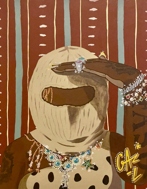 Peinture intitulée "AFRICAN DRIP - FASO…" par Hugues Matumona, Œuvre d'art originale, Acrylique