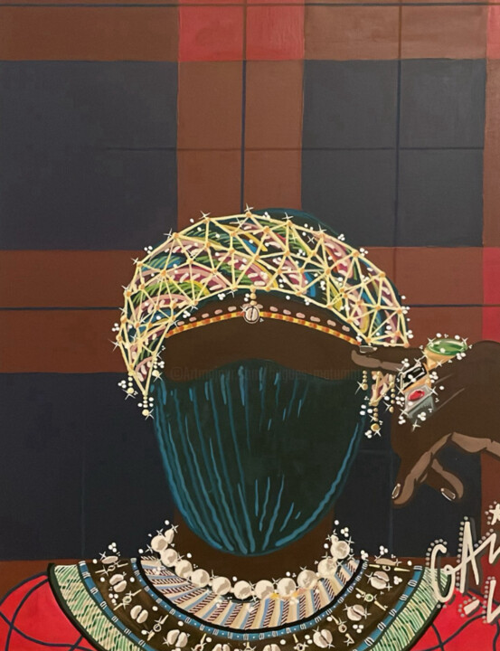 Peinture intitulée "AFRICAN DRIP - SHUK…" par Hugues Matumona, Œuvre d'art originale, Acrylique