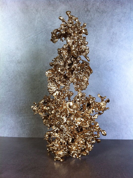 Sculpture titled "Fragment de fourmil…" by Hugues Zabern, Original Artwork, Metals