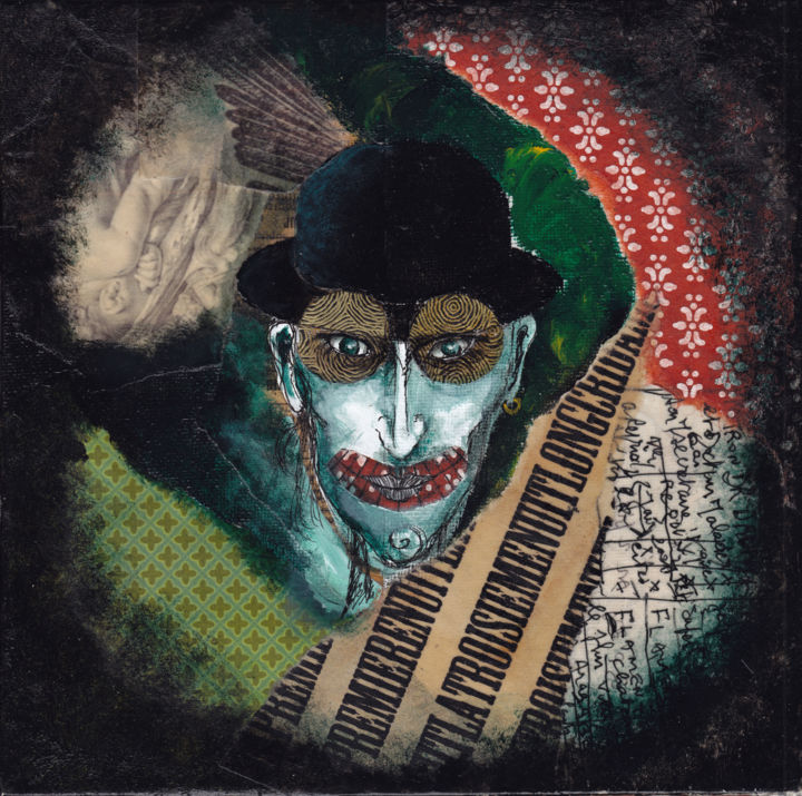 Painting titled "Mr Voodoo" by Hugues Breton, Original Artwork, Acrylic