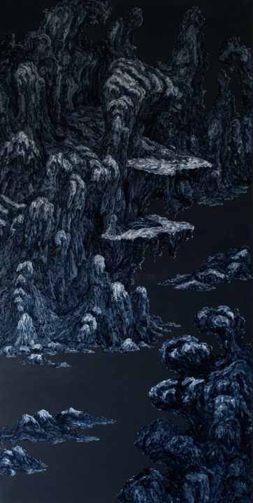Malarstwo zatytułowany „A Glimpse into Dyna…” autorstwa Hui Zhang, Oryginalna praca, Akryl