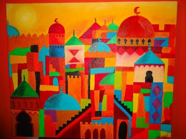 Painting titled "Orientale" by Farida, Original Artwork