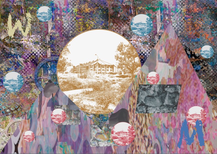 Digitale Kunst mit dem Titel "Constellation of W…" von Humans Sato, Original-Kunstwerk, Digitale Collage