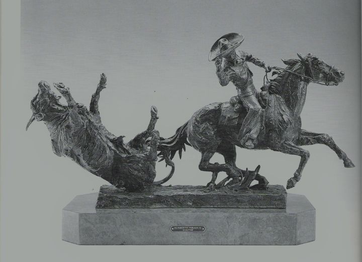 Sculpture intitulée "cola charra 3" par Humberto Peraza Ojeda, Œuvre d'art originale, Métaux