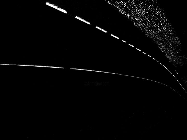 Цифровое искусство под названием "space road" - Hura, Подлинное произведение искусства, Фотомонтаж