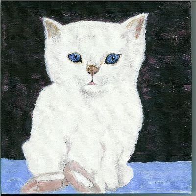 Peinture intitulée "Kitty" par Anna Hurst, Œuvre d'art originale