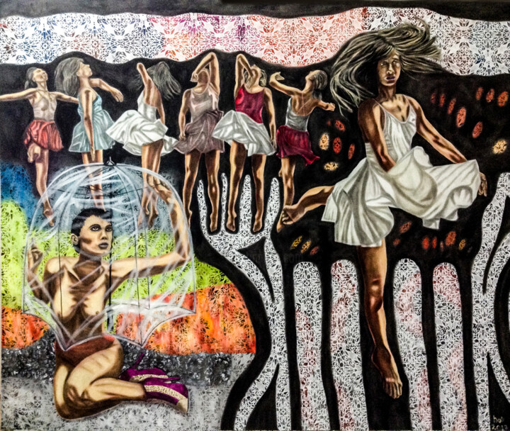 绘画 标题为“Dancer” 由Hüseyin Ak, 原创艺术品, 油