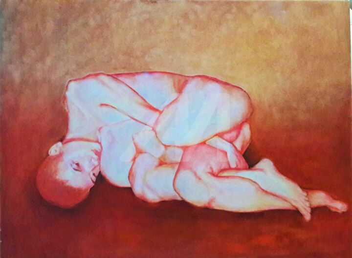 "Knotted" başlıklı Tablo Husnu Konuk tarafından, Orijinal sanat, Petrol