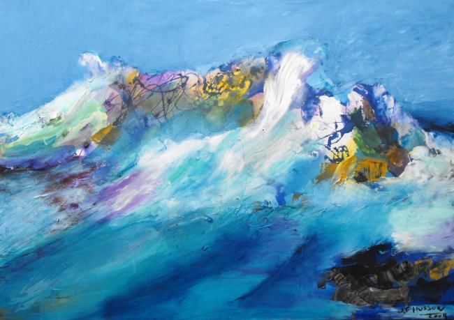 Peinture intitulée "la vague" par Pausole, Œuvre d'art originale