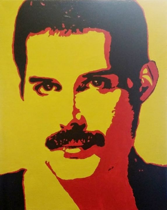 Malerei mit dem Titel "Freddie Mercury. Si…" von Senny, Original-Kunstwerk