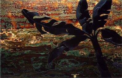 Schilderij getiteld "Black Banana" door Huy Hoan Nguyen, Origineel Kunstwerk