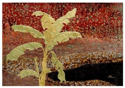 Peinture intitulée "Banana" par Huy Hoan Nguyen, Œuvre d'art originale