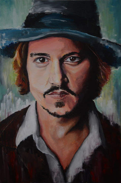 Painting titled "johnny.jpg" by Ken Huys, Original Artwork, Acrylic