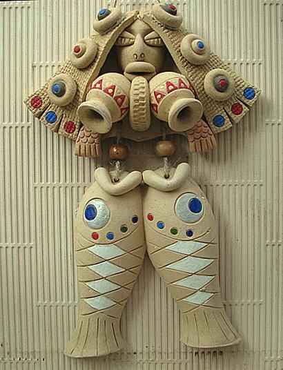 雕塑 标题为“鱼人(陶艺10#)” 由Hx Bzg, 原创艺术品, 陶瓷