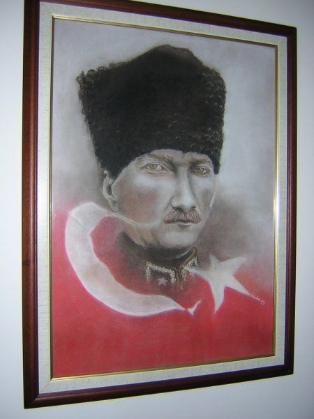 Painting titled "Atatürk" by Handan Yerlikaya, Original Artwork