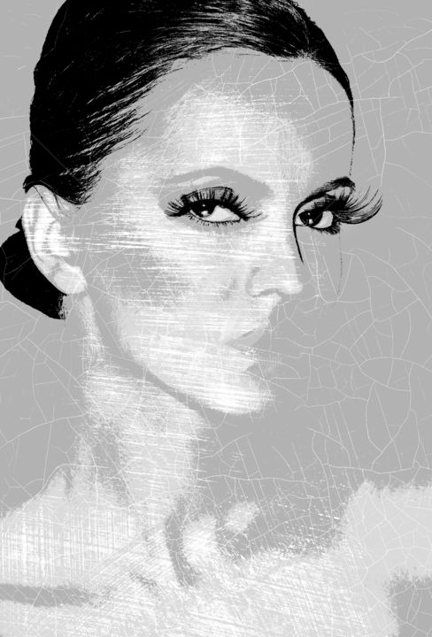 Цифровое искусство под названием "SILVER GIRL" - Iryna Shpulak, Подлинное произведение искусства, Цифровая живопись