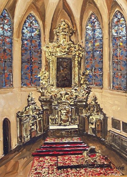 Painting titled "Prague 3, Acrylics,…" by Paul Guyer, Original Artwork, Oil