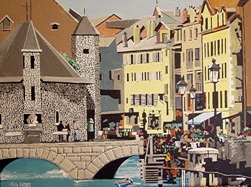 Peinture intitulée "Honfleur, France" par Paul Guyer, Œuvre d'art originale