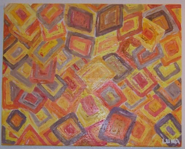 Painting titled "COLOUR ORANGE" by Ludmilla Muse, Original Artwork