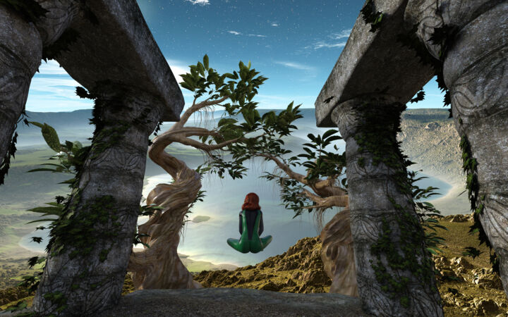 Digital Arts titled "The View" by Rikkihop, Original Artwork, 3D Modeling
