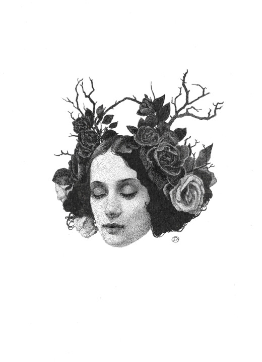 Painting titled "Fairy" by Iana Cherepanska, Original Artwork, Ink