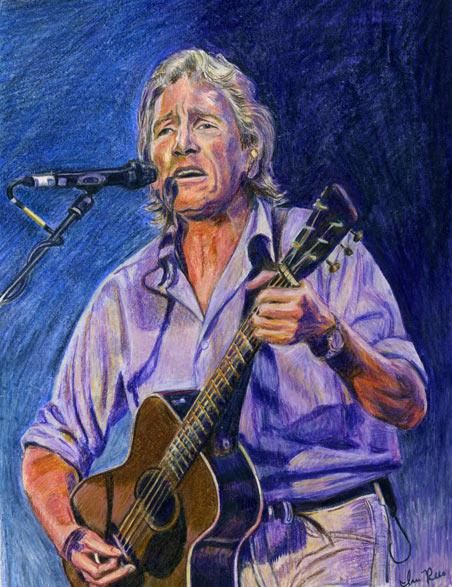 Drawing titled "Roger Waters" by Ian Rees, Original Artwork