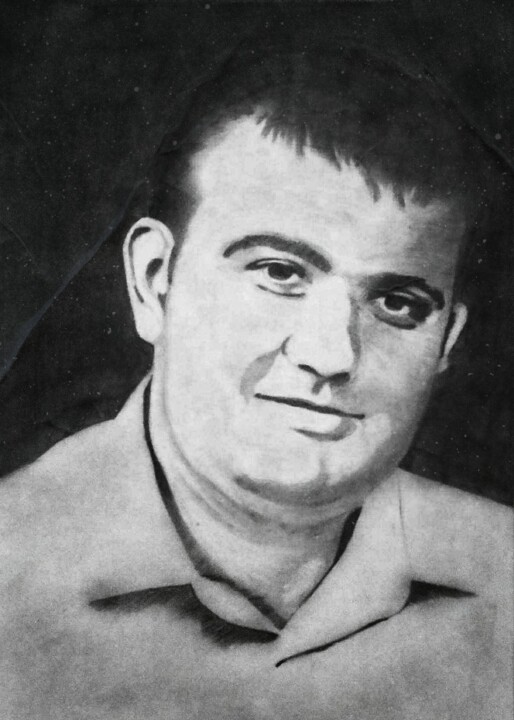 Malerei mit dem Titel "portrait as a gift🎁" von Iaroslav Buravlev (Black Drawing), Original-Kunstwerk, Bleistift