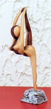 Sculpture intitulée "dana petite danseus…" par Lionel Ibanez, Œuvre d'art originale, Bois