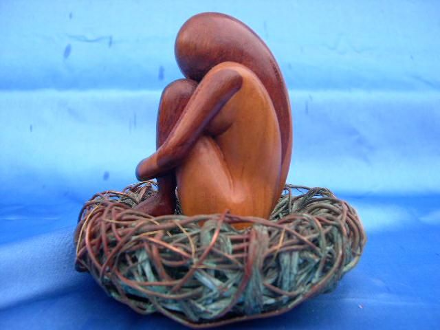Sculpture titled "Dana au nid" by Lionel Ibanez, Original Artwork