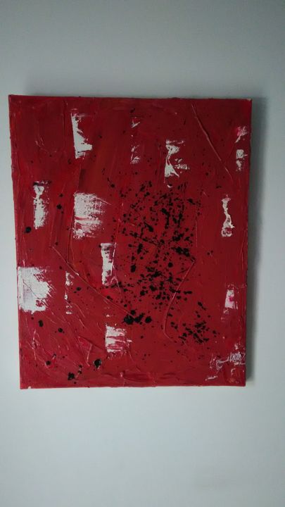Peinture intitulée "Red bird" par Luana Ibanez, Œuvre d'art originale