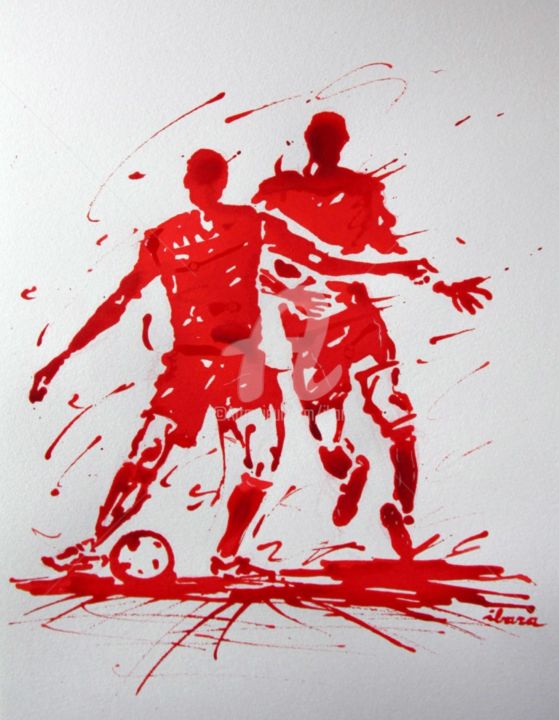 football-n-43-dessin-calligraphique-d-ibara-a-l-encre-rouge.jpg ...