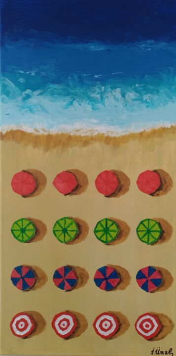 Картина под названием "Desolate Beach" - Ibrahim Unal, Подлинное произведение искусства, Акрил