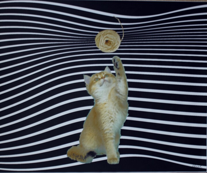 Digitale Kunst getiteld "Cat III" door Ibrahim Unal, Origineel Kunstwerk, Digitaal Schilderwerk